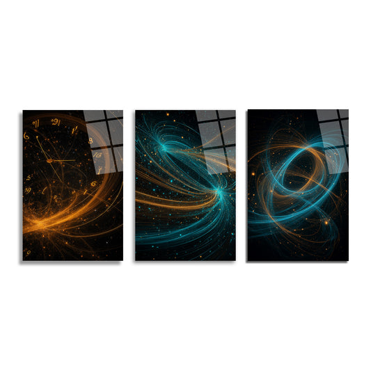 ÜÇLÜ DİKEY CAM TABLO SETİ - TT4092