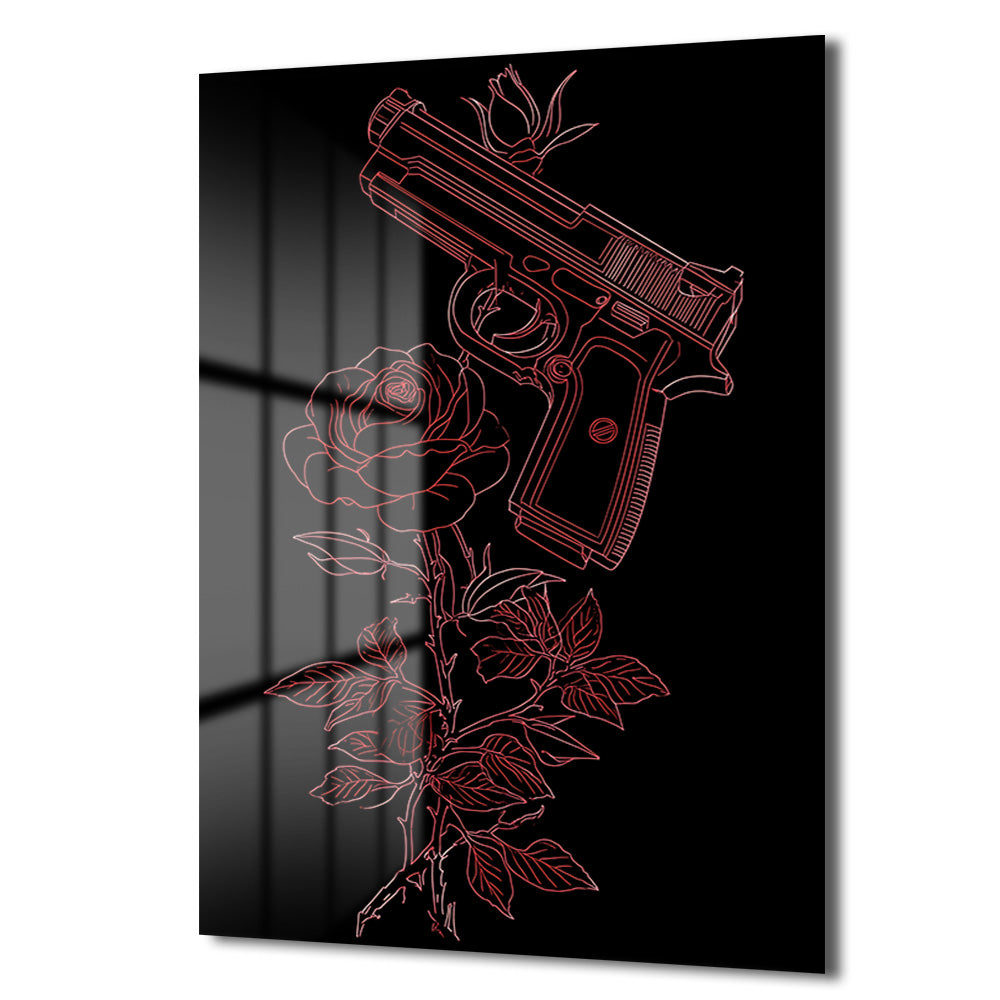 DEKORATİF DİKEY CAM TABLO - TT3352