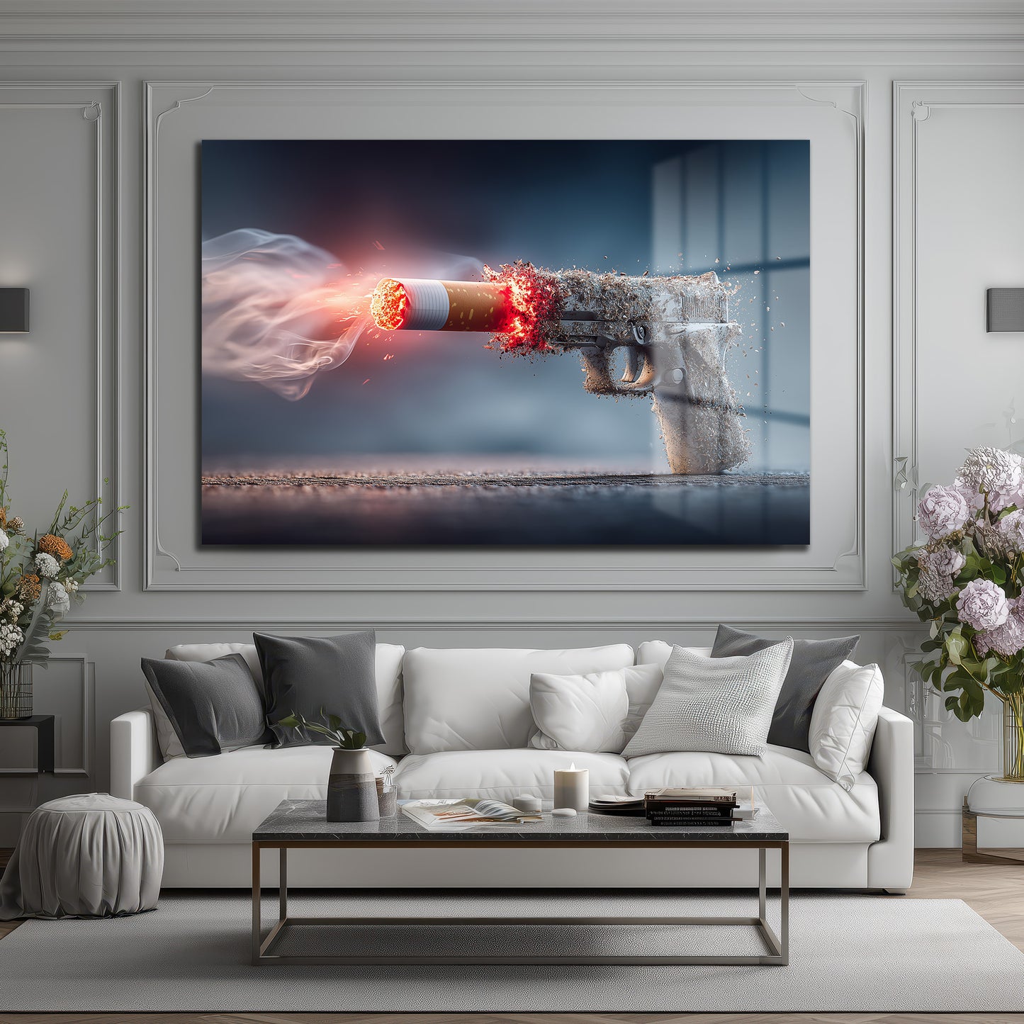 DEKORATİF YATAY CAM TABLO - TT3204