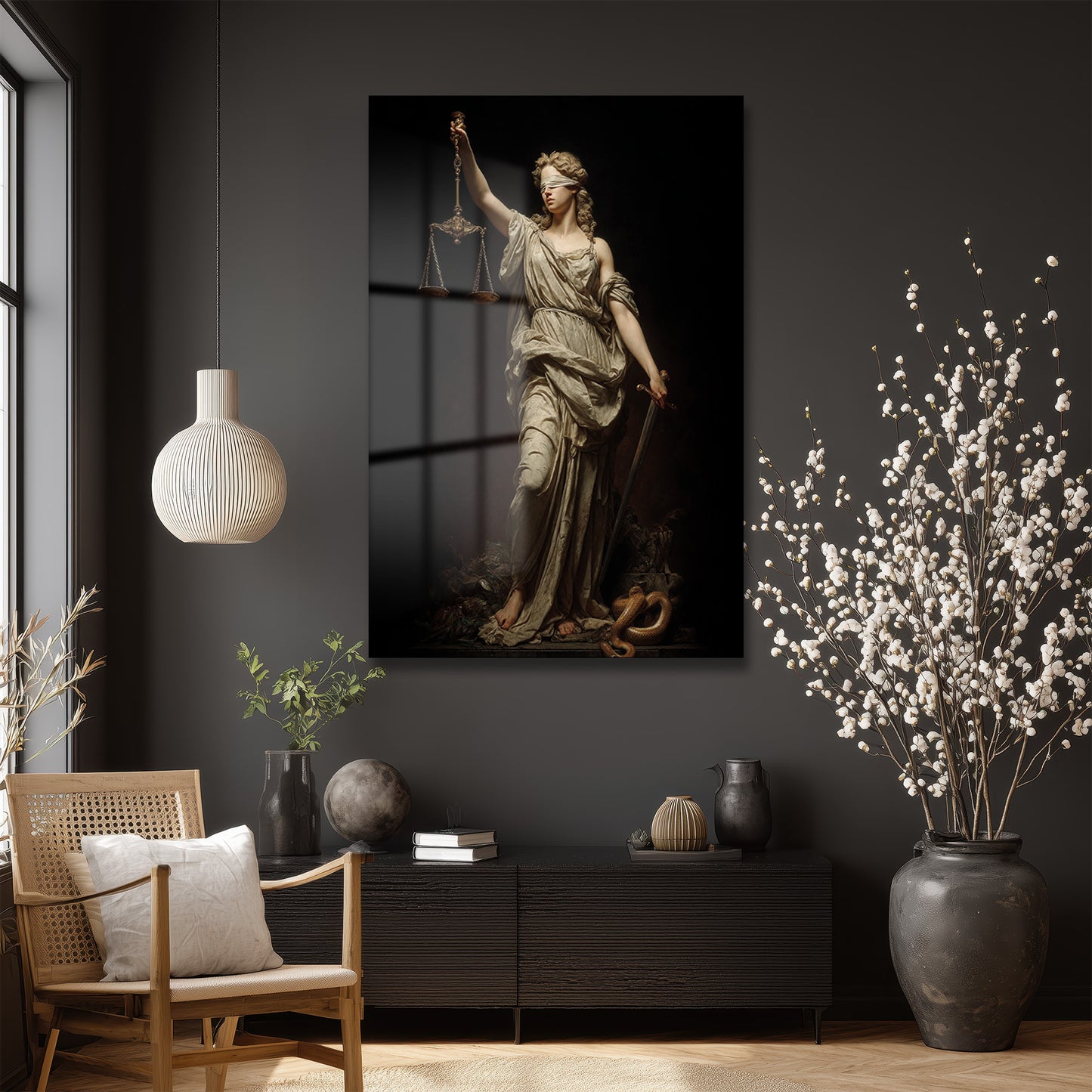 DEKORATİF DİKEY CAM TABLO - TT3467