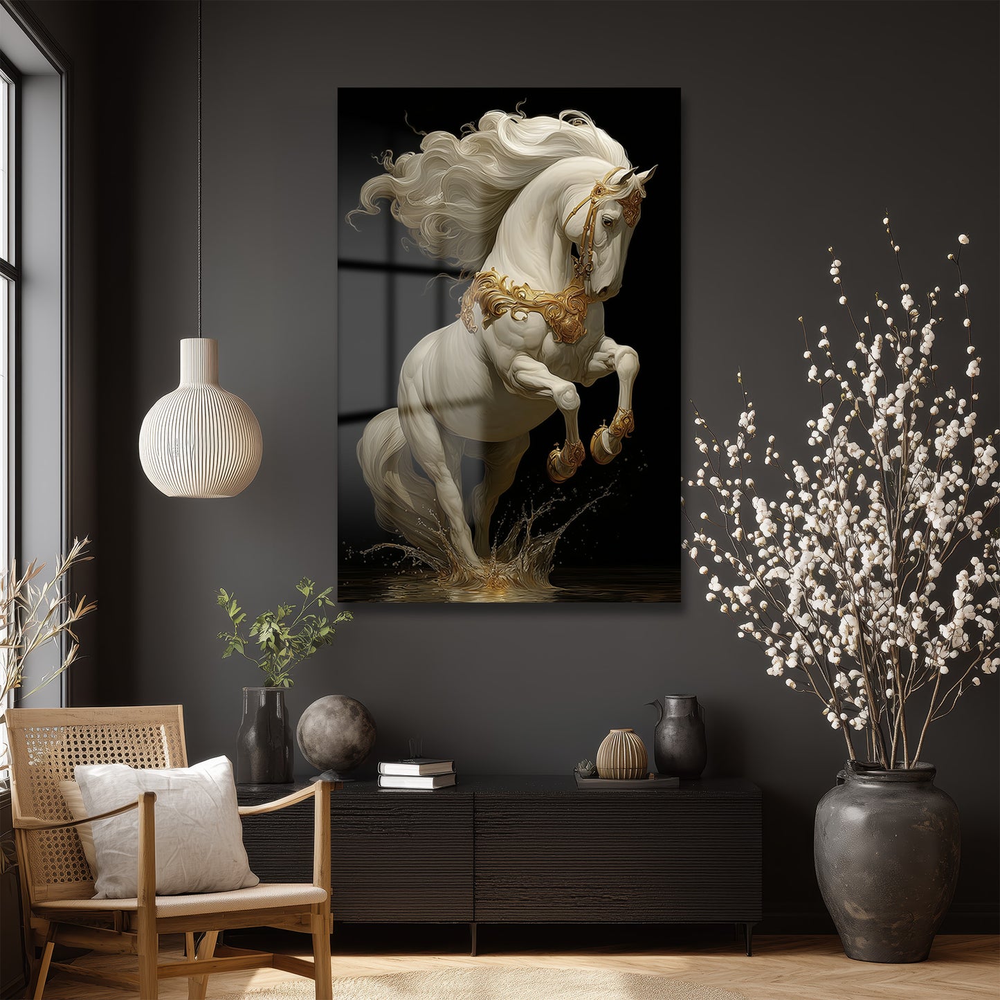 DEKORATİF DİKEY CAM TABLO - TT3336