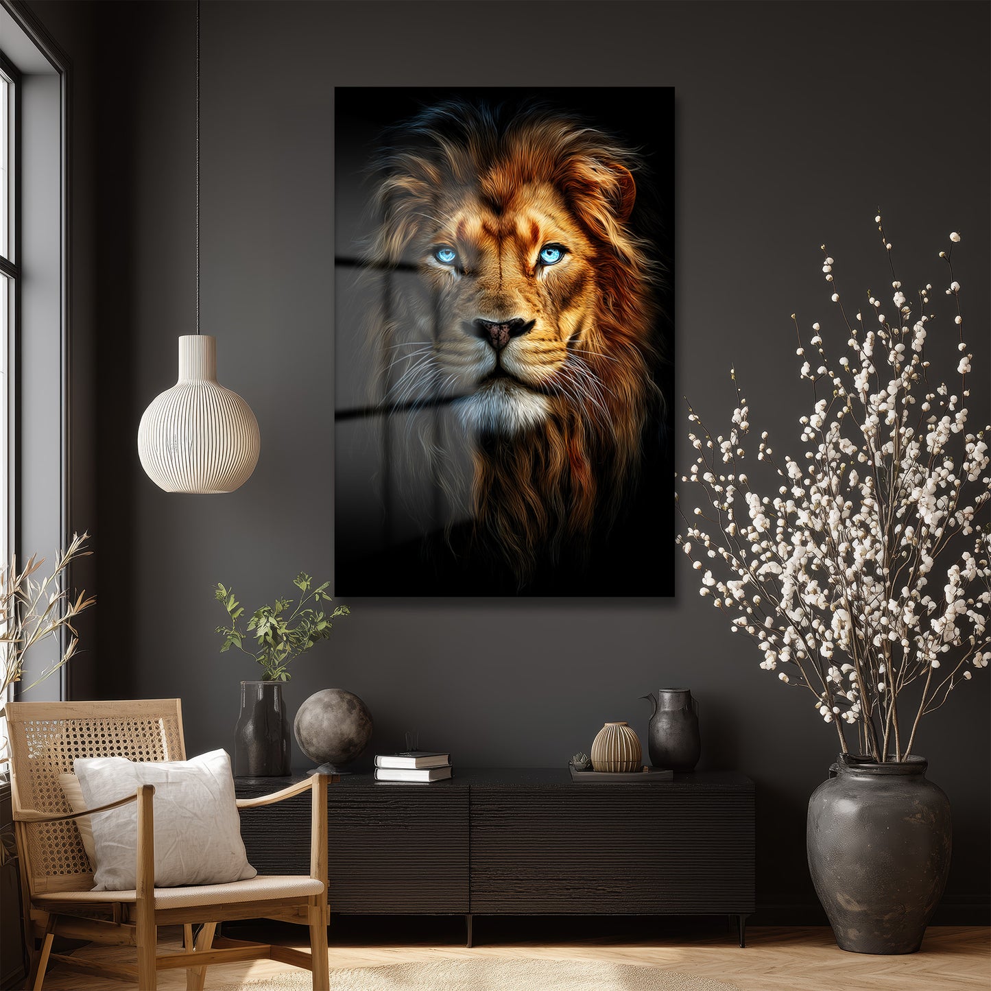 DEKORATİF DİKEY CAM TABLO - TT3396