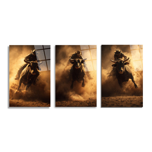 ÜÇLÜ DİKEY CAM TABLO SETİ - TT4119