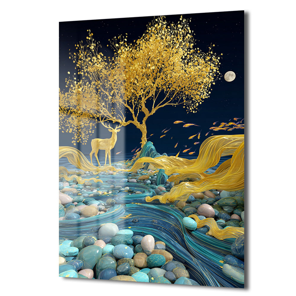 DEKORATİF DİKEY CAM TABLO - TT3359