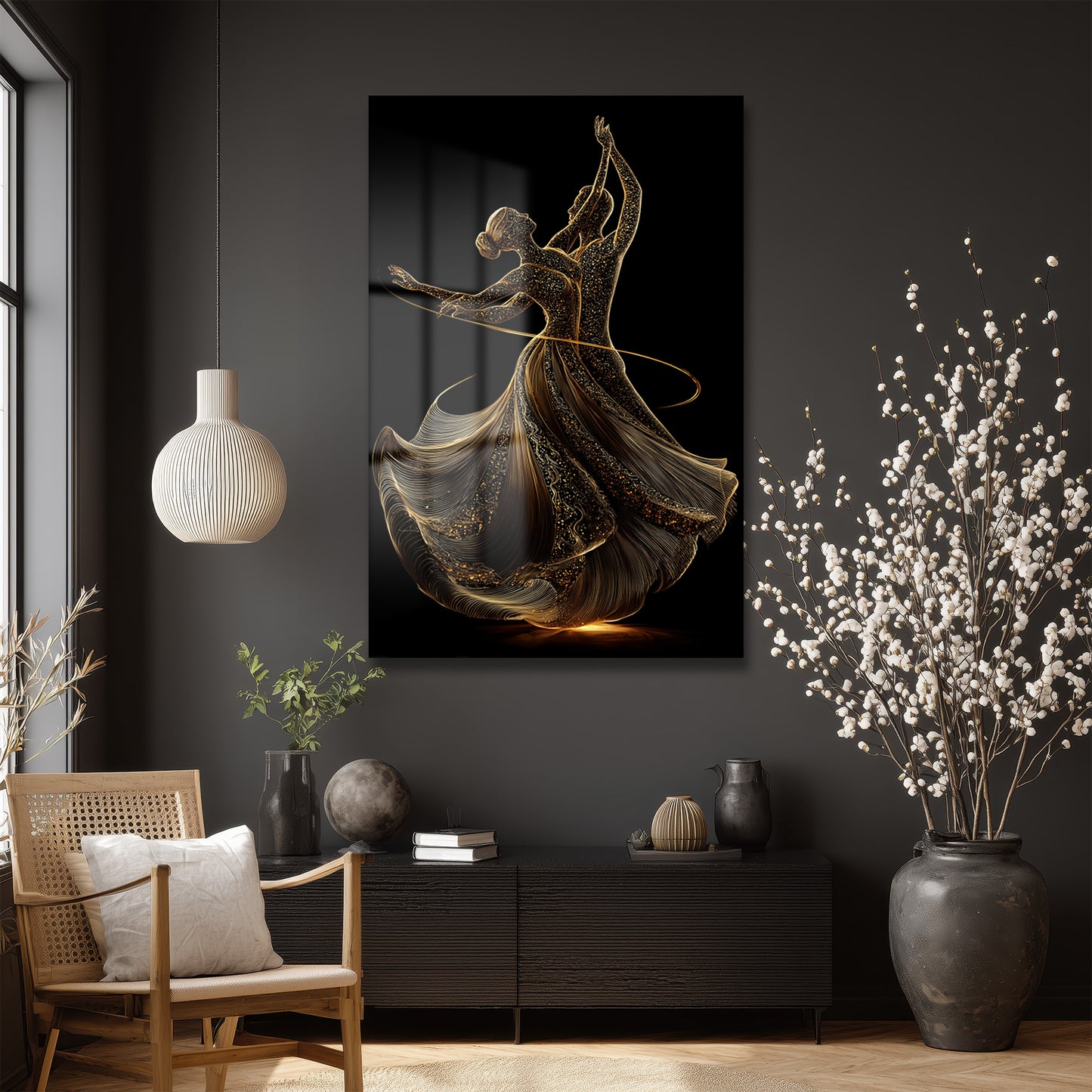 DEKORATİF DİKEY CAM TABLO - TT3337