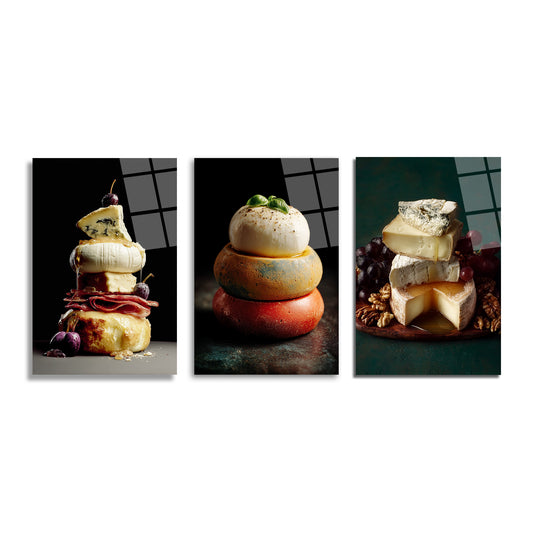 ÜÇLÜ DİKEY CAM TABLO SETİ - TT4125