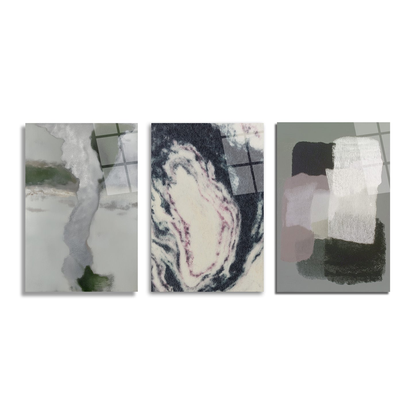 ÜÇLÜ DİKEY CAM TABLO SETİ - TT4132