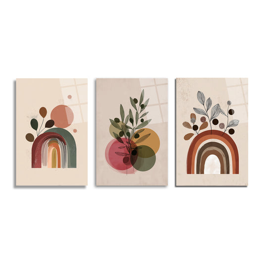 ÜÇLÜ DİKEY CAM TABLO SETİ - TT4136