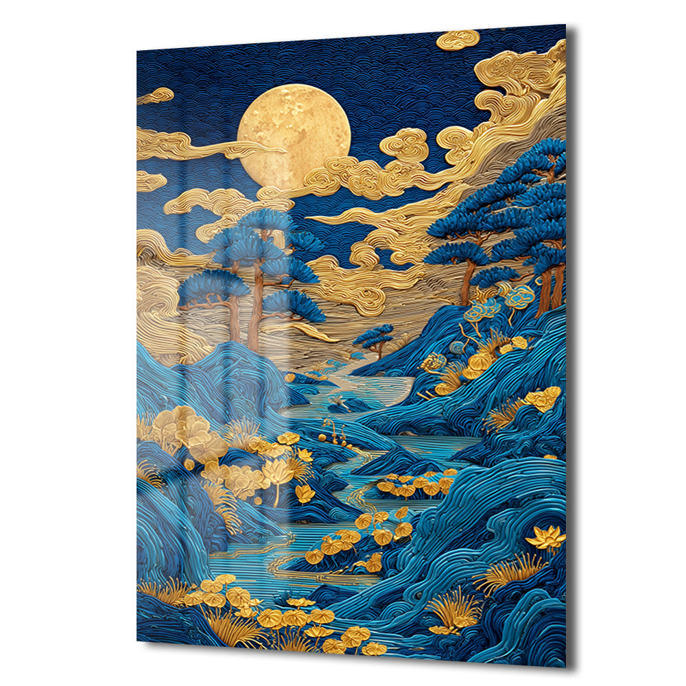 DEKORATİF DİKEY CAM TABLO - TT3442