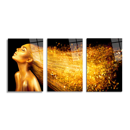 ÜÇLÜ DİKEY CAM TABLO SETİ - TT4074