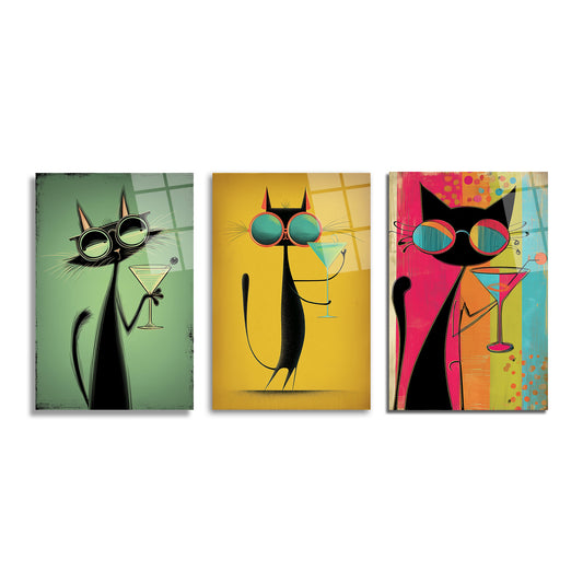 ÜÇLÜ DİKEY CAM TABLO SETİ - TT4140