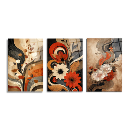 ÜÇLÜ DİKEY CAM TABLO SETİ - TT4141