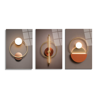 ÜÇLÜ DİKEY CAM TABLO SETİ - TT4147