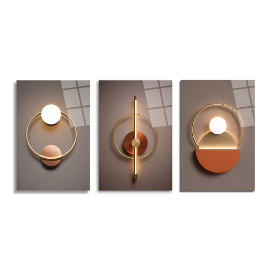 ÜÇLÜ DİKEY CAM TABLO SETİ - TT4147