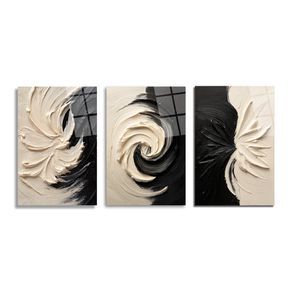 ÜÇLÜ DİKEY CAM TABLO SETİ - TT4148