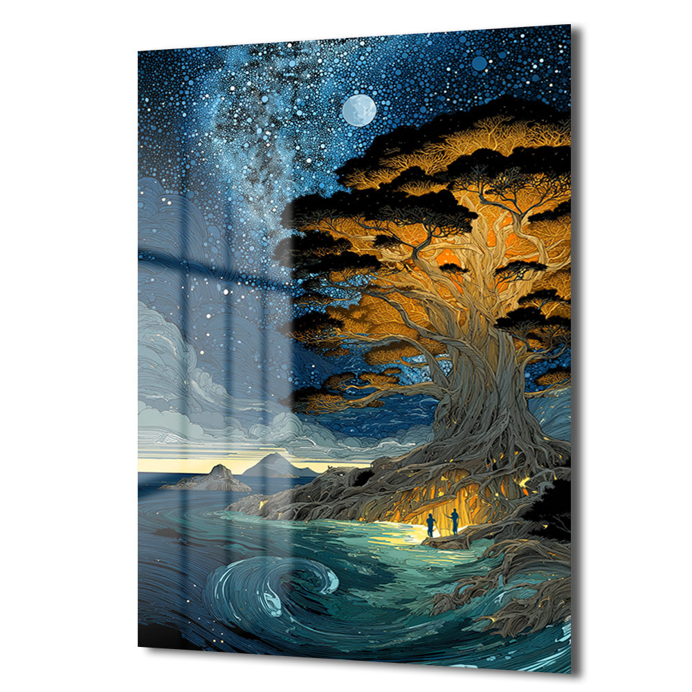 DEKORATİF DİKEY CAM TABLO - TT3456