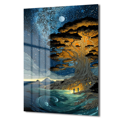 DEKORATİF DİKEY CAM TABLO - TT3456