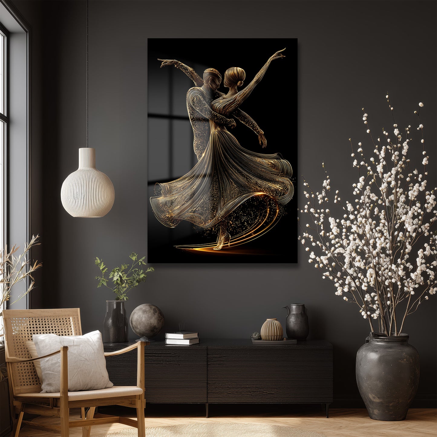 DEKORATİF DİKEY CAM TABLO - TT3340