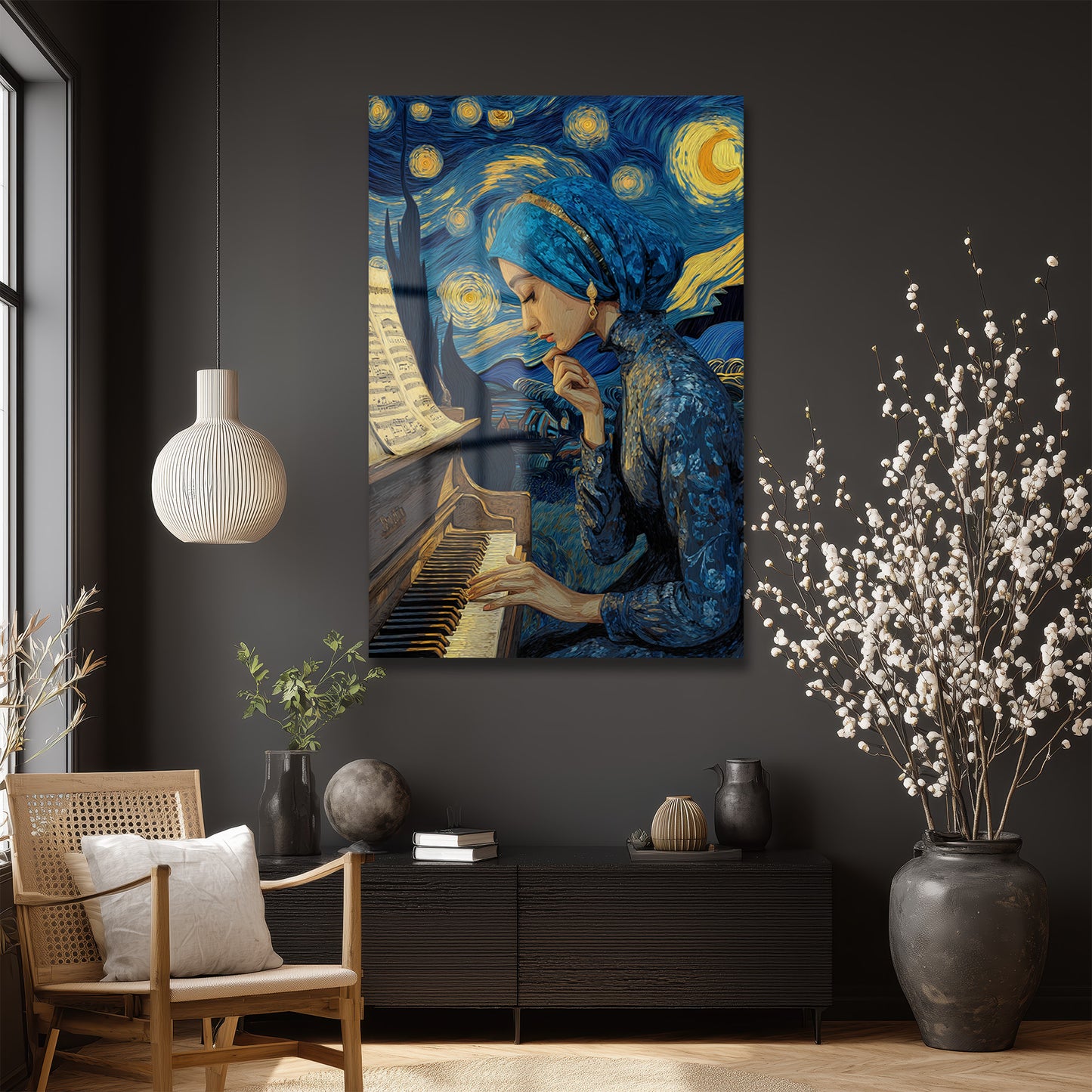 DEKORATİF DİKEY CAM TABLO - TT3400