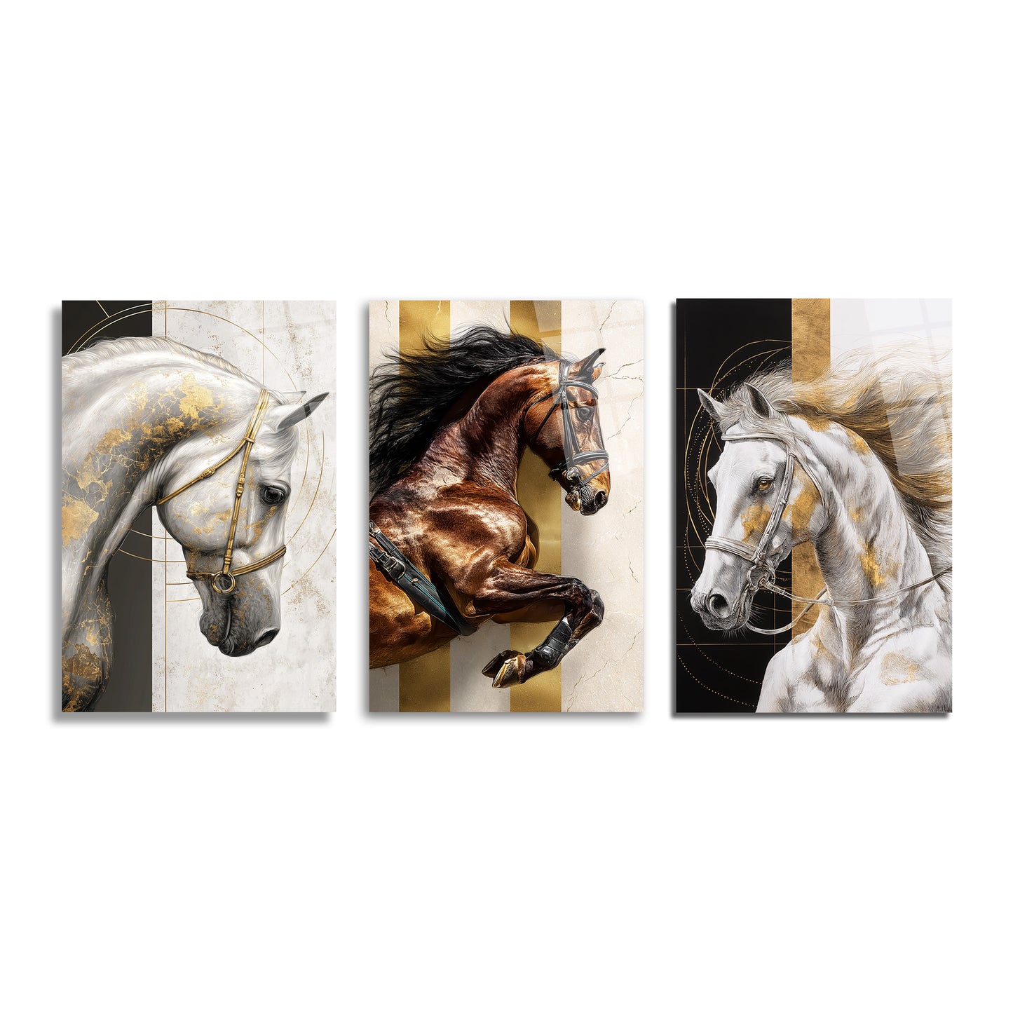 ÜÇLÜ DİKEY CAM TABLO SETİ - TT4151