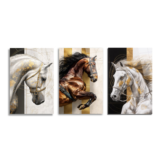 ÜÇLÜ DİKEY CAM TABLO SETİ - TT4151