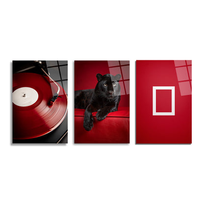 ÜÇLÜ DİKEY CAM TABLO SETİ - TT4153