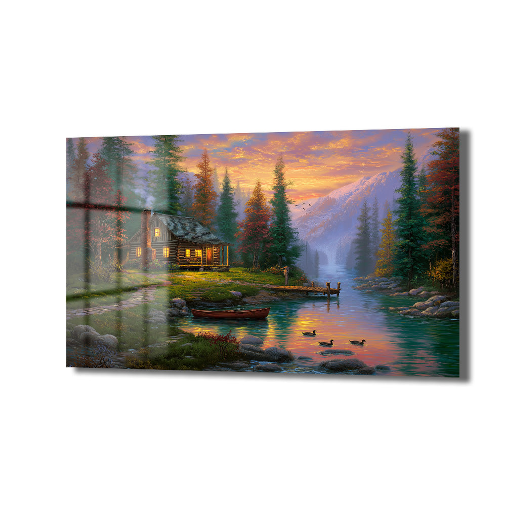 DEKORATİF YATAY CAM TABLO - TT3180