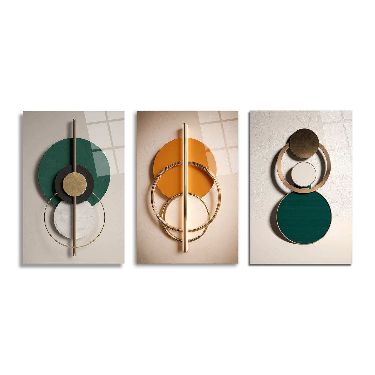 ÜÇLÜ DİKEY CAM TABLO SETİ - TT4162