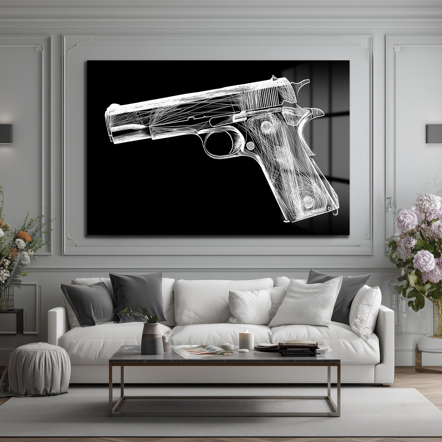 DEKORATİF YATAY CAM TABLO - TT3211