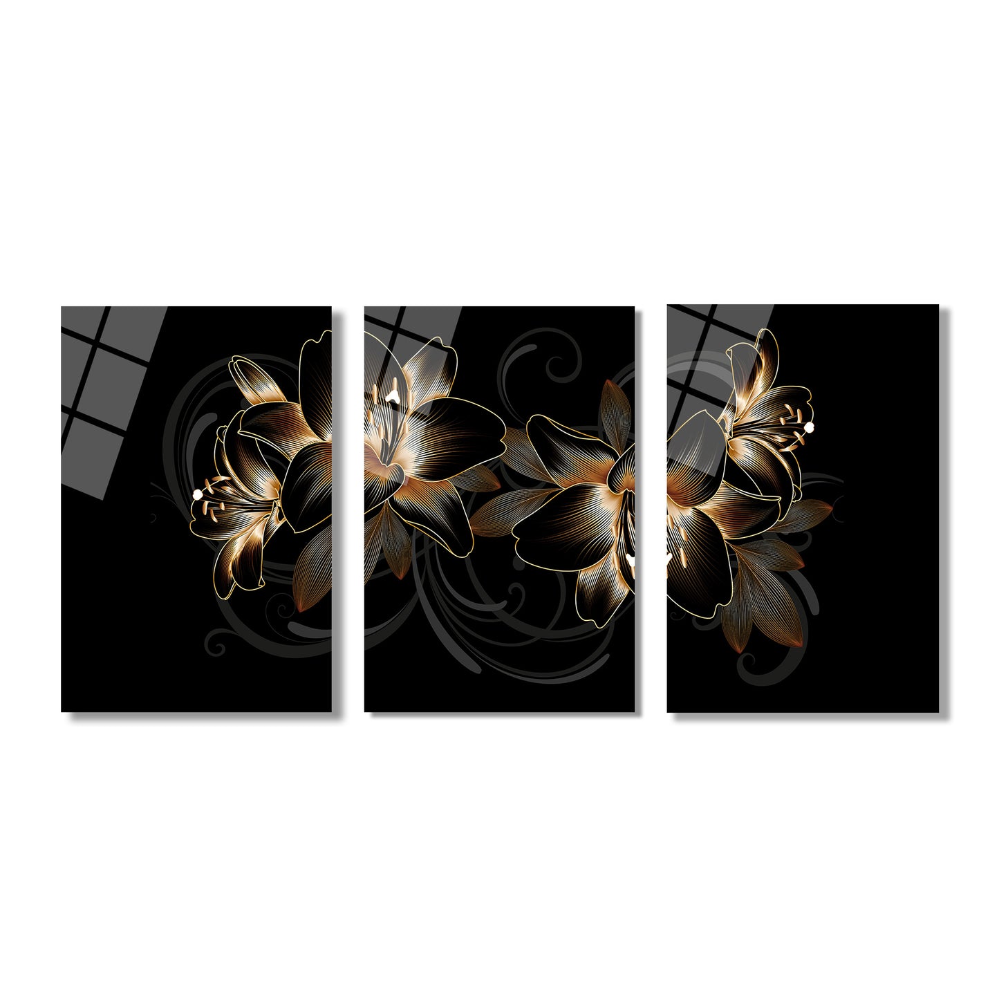 ÜÇLÜ DİKEY CAM TABLO SETİ - TT4080