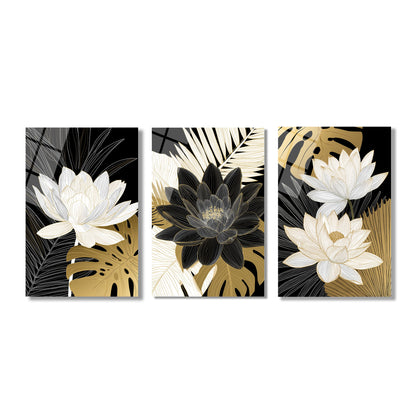 ÜÇLÜ DİKEY CAM TABLO SETİ - TT4082