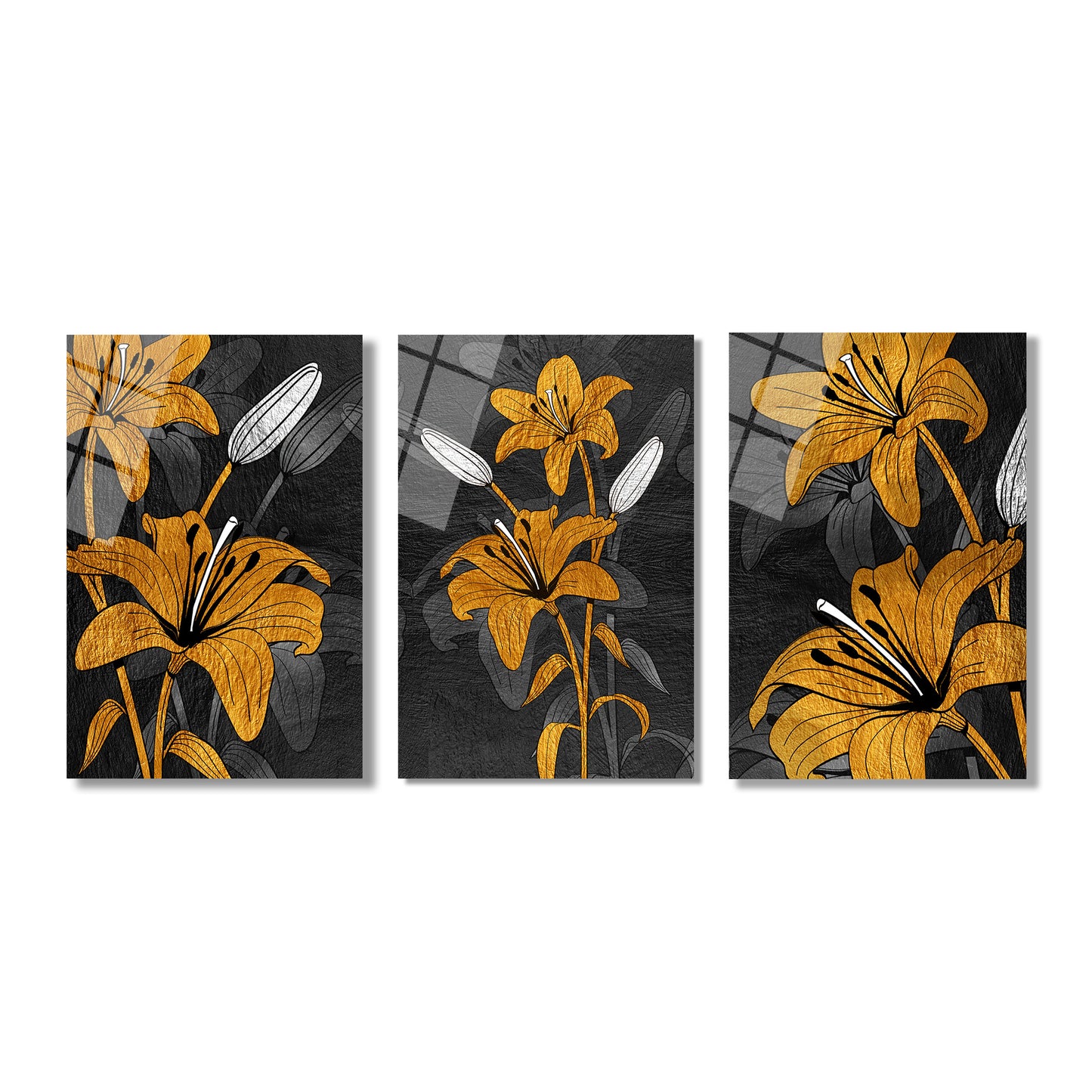 ÜÇLÜ DİKEY CAM TABLO SETİ - TT4083