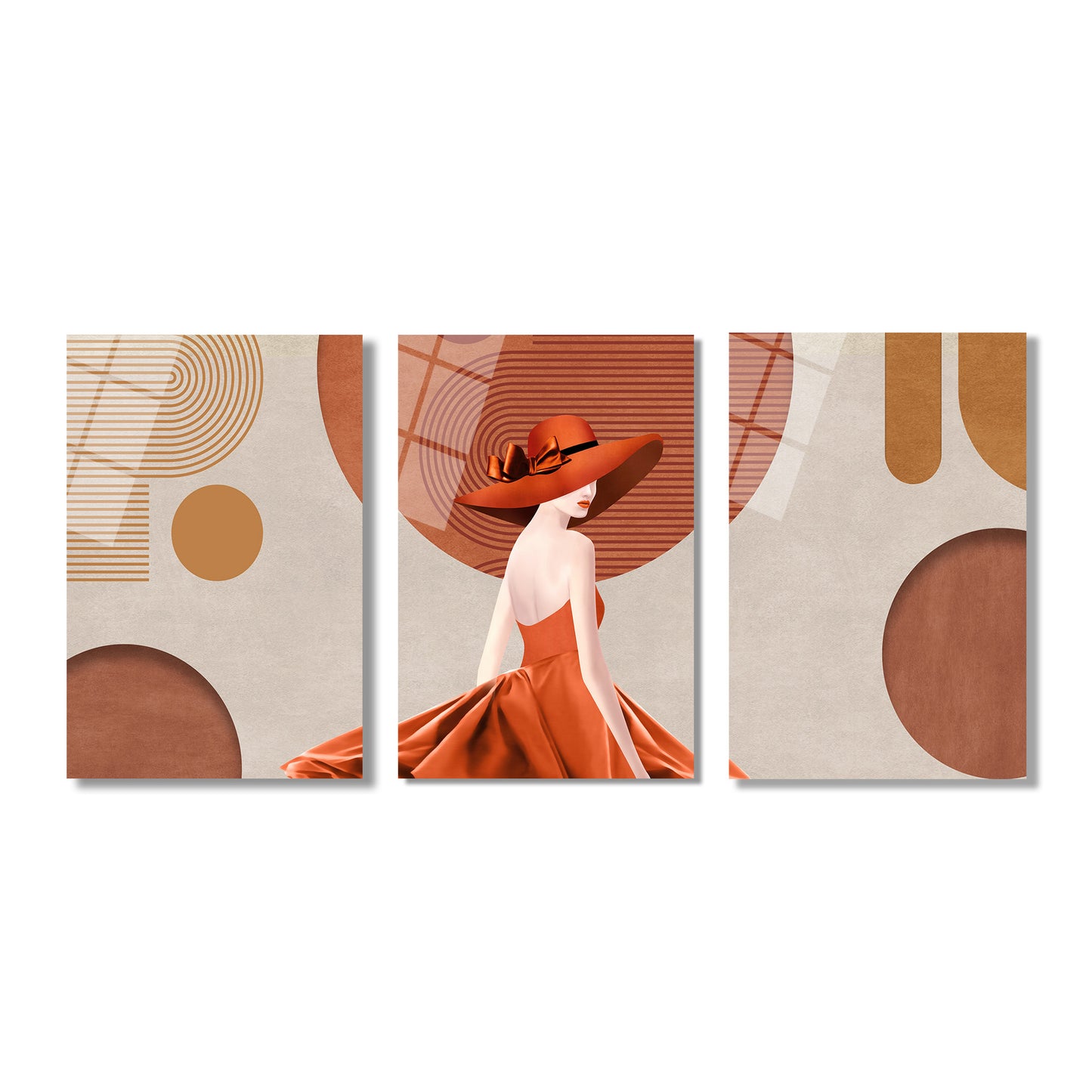 ÜÇLÜ DİKEY CAM TABLO SETİ - TT4084