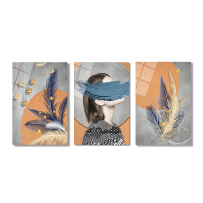 ÜÇLÜ DİKEY CAM TABLO SETİ - TT4085