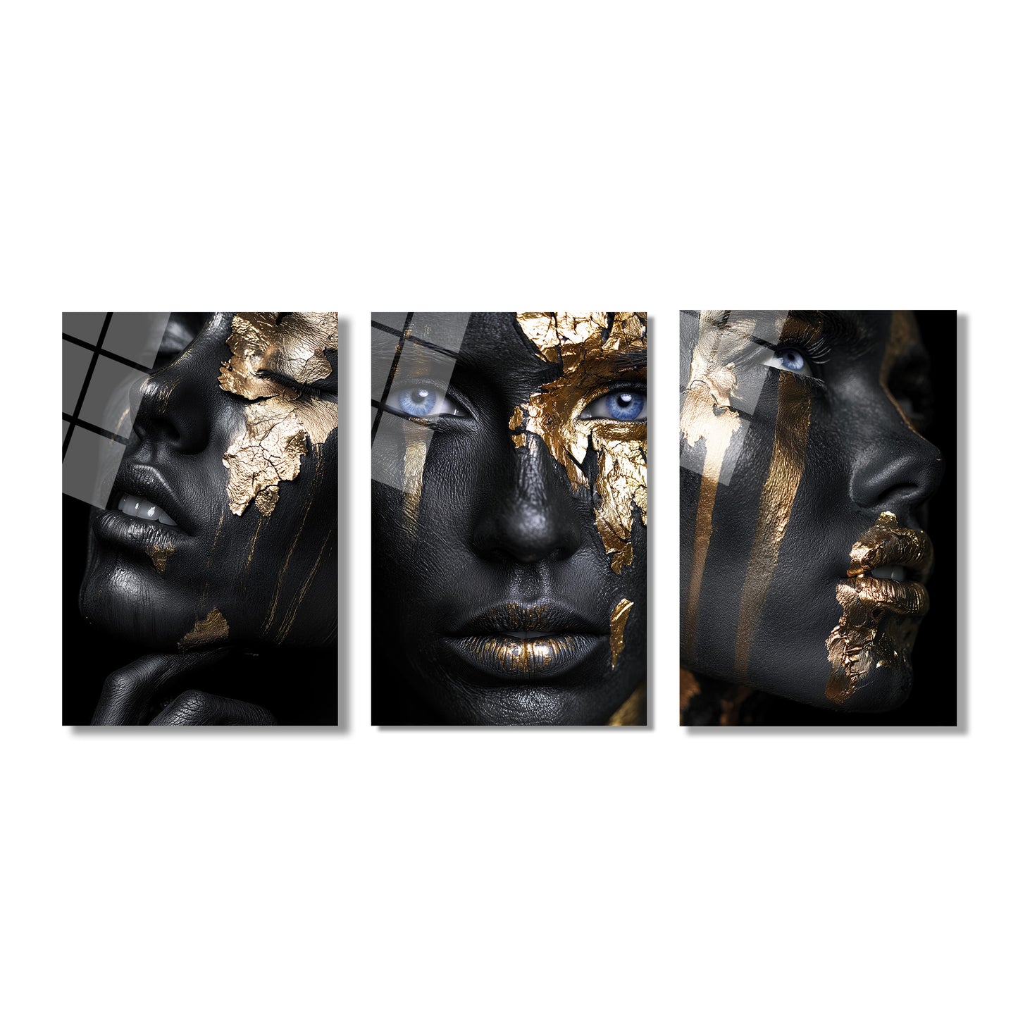 ÜÇLÜ DİKEY CAM TABLO SETİ - TT4069