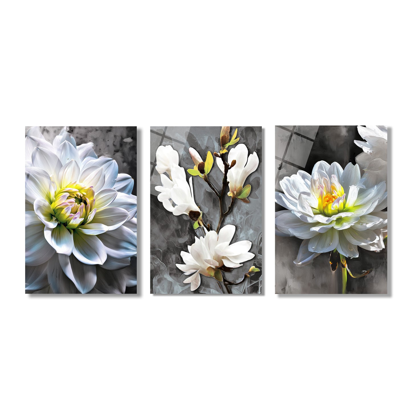 ÜÇLÜ DİKEY CAM TABLO SETİ - TT4087