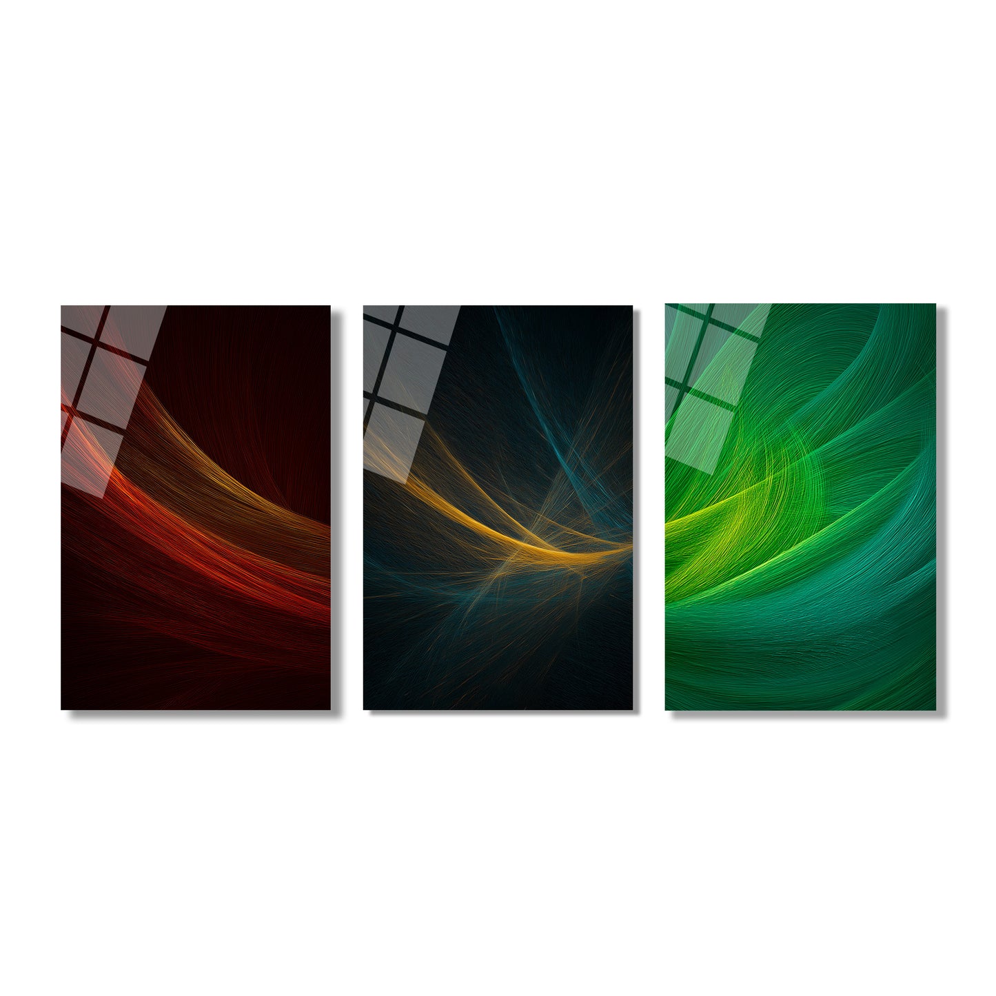 ÜÇLÜ DİKEY CAM TABLO SETİ - TT4088