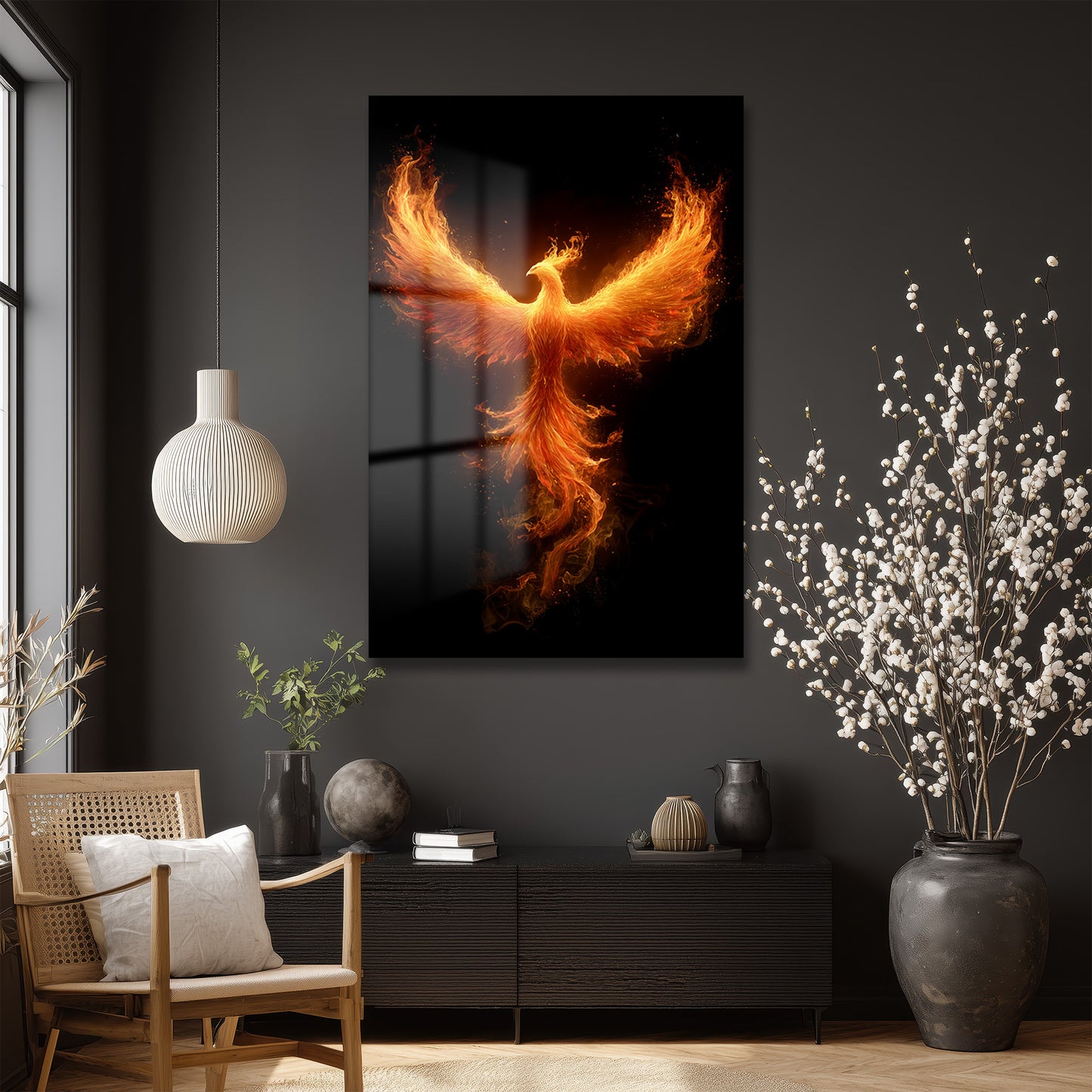 DEKORATİF DİKEY CAM TABLO - TT3475