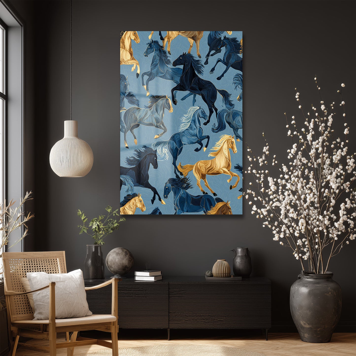 DEKORATİF DİKEY CAM TABLO - TT3430