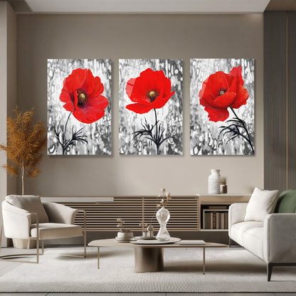 ÜÇLÜ DİKEY CAM TABLO SETİ - TT4079