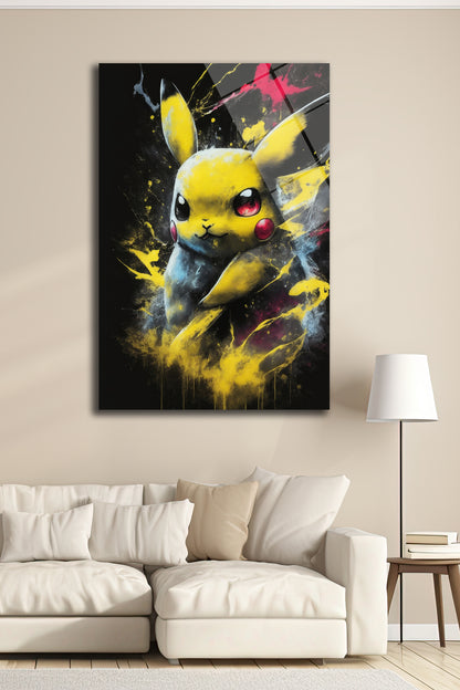 PIKACHU DİKEY CAM TABLO