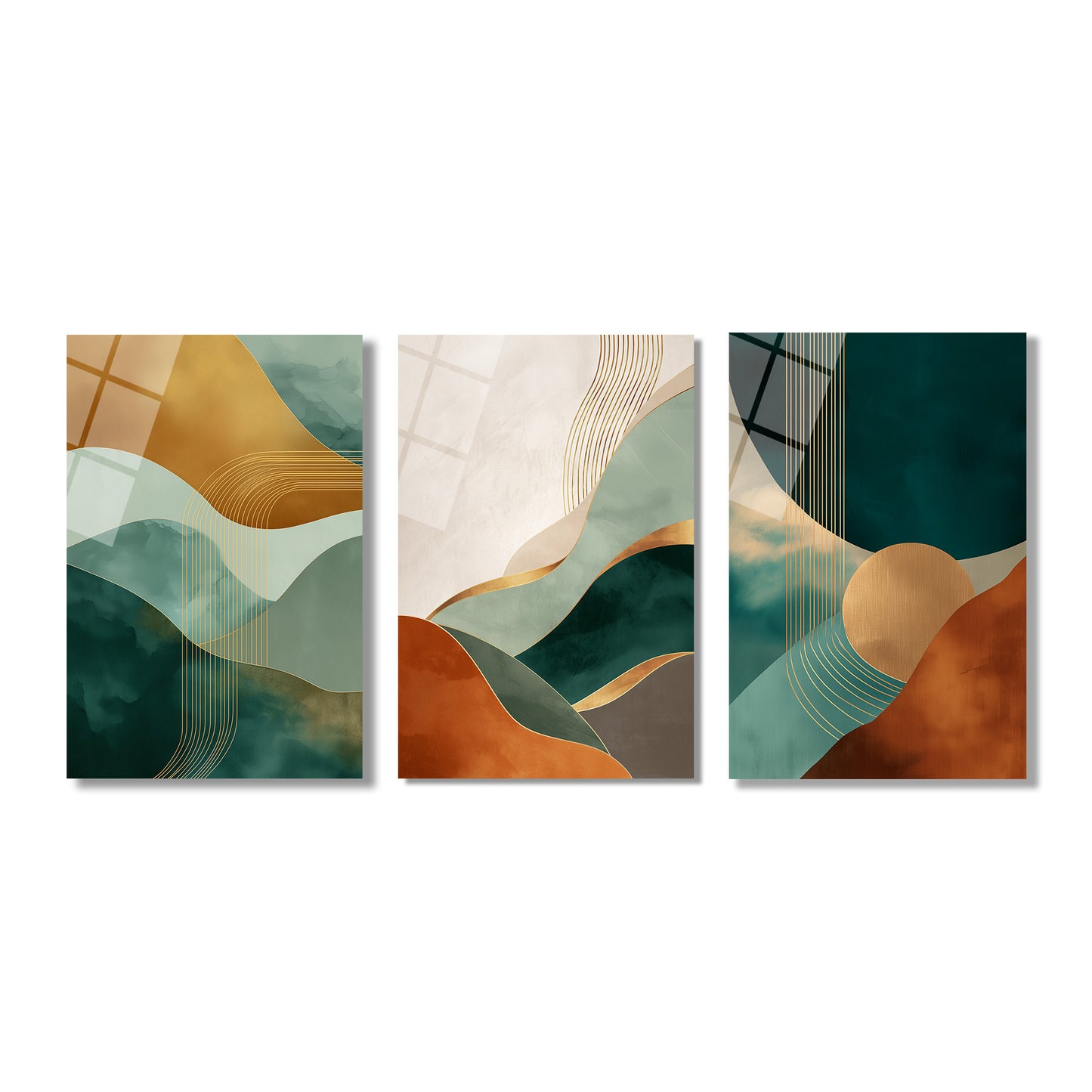 ÜÇLÜ DİKEY CAM TABLO SETİ - TT4091