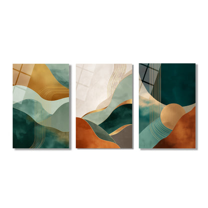 ÜÇLÜ DİKEY CAM TABLO SETİ - TT4091