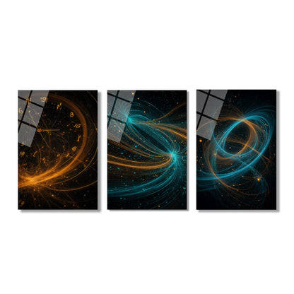 ÜÇLÜ DİKEY CAM TABLO SETİ - TT4092