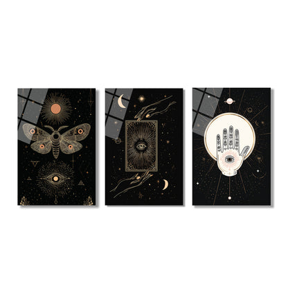 ÜÇLÜ DİKEY CAM TABLO SETİ - TT4070