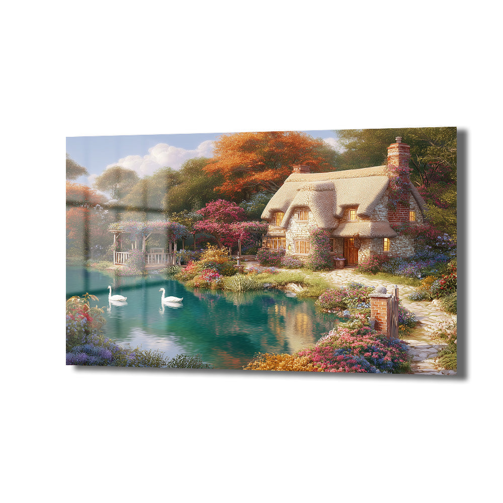 DEKORATİF YATAY CAM TABLO - TT3218