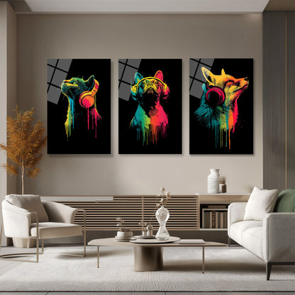 ÜÇLÜ DİKEY CAM TABLO SETİ - TT4123