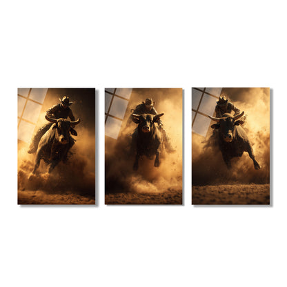 ÜÇLÜ DİKEY CAM TABLO SETİ - TT4119