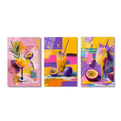 ÜÇLÜ DİKEY CAM TABLO SETİ - TT4120