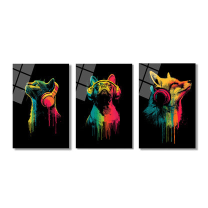 ÜÇLÜ DİKEY CAM TABLO SETİ - TT4123